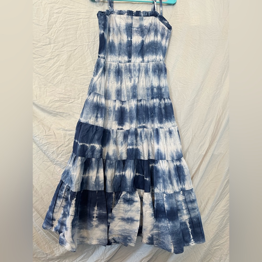 Ulla Johnson tie dye print midi length dress size 6